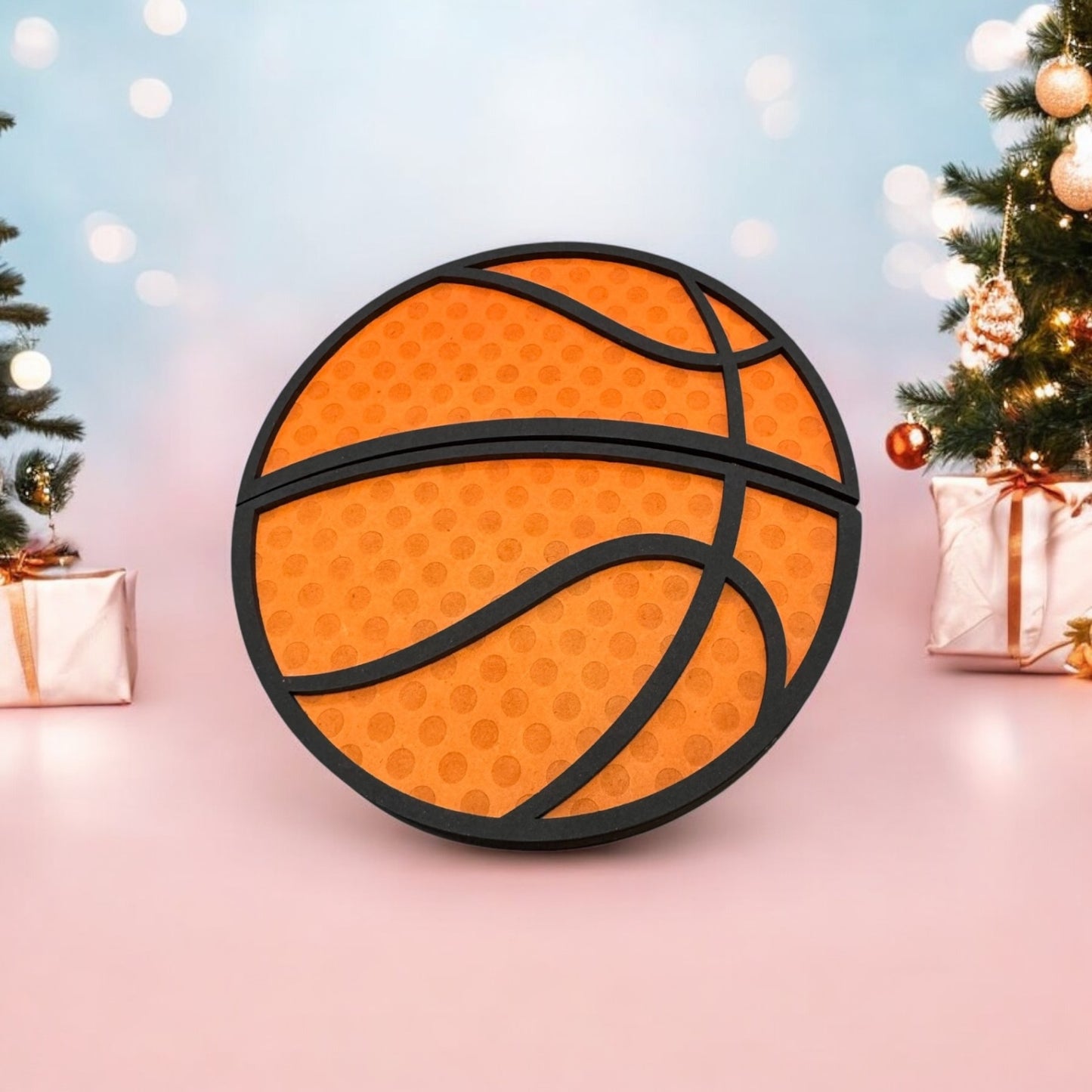 Wooden Basketball Gift Card Holder