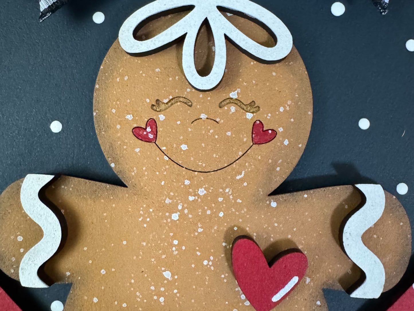 DIY Gingerbread Man Heart Christmas Ornament