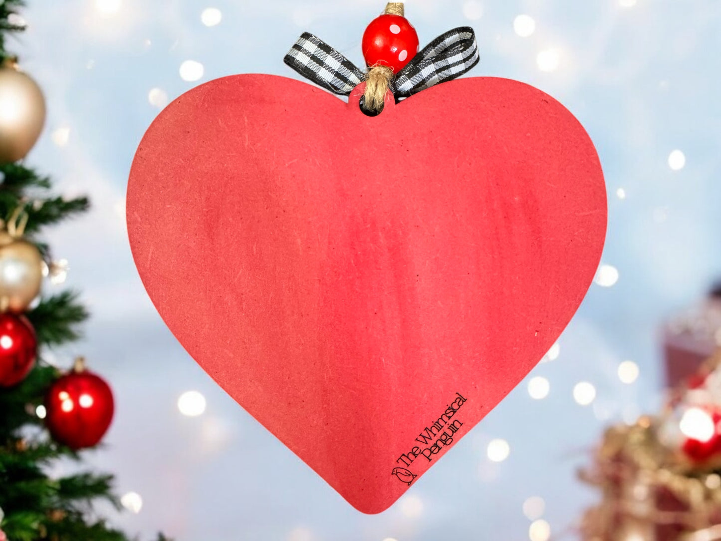 DIY Gingerbread Man Heart Christmas Ornament