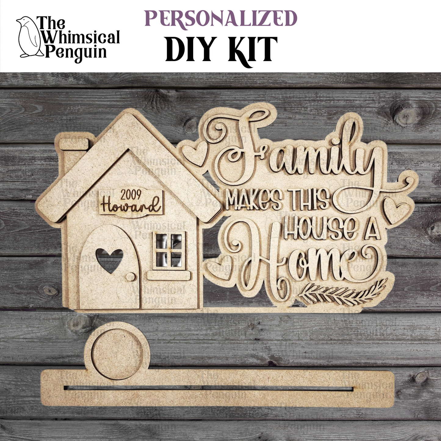 Personalized DIY Kit Family Home Votive Holder