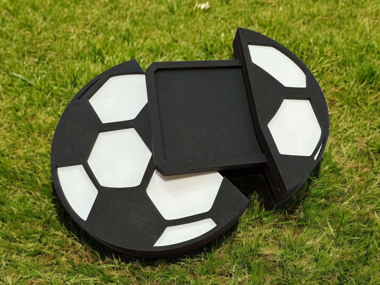 Wooden Soccer Ball Gift Card Holder