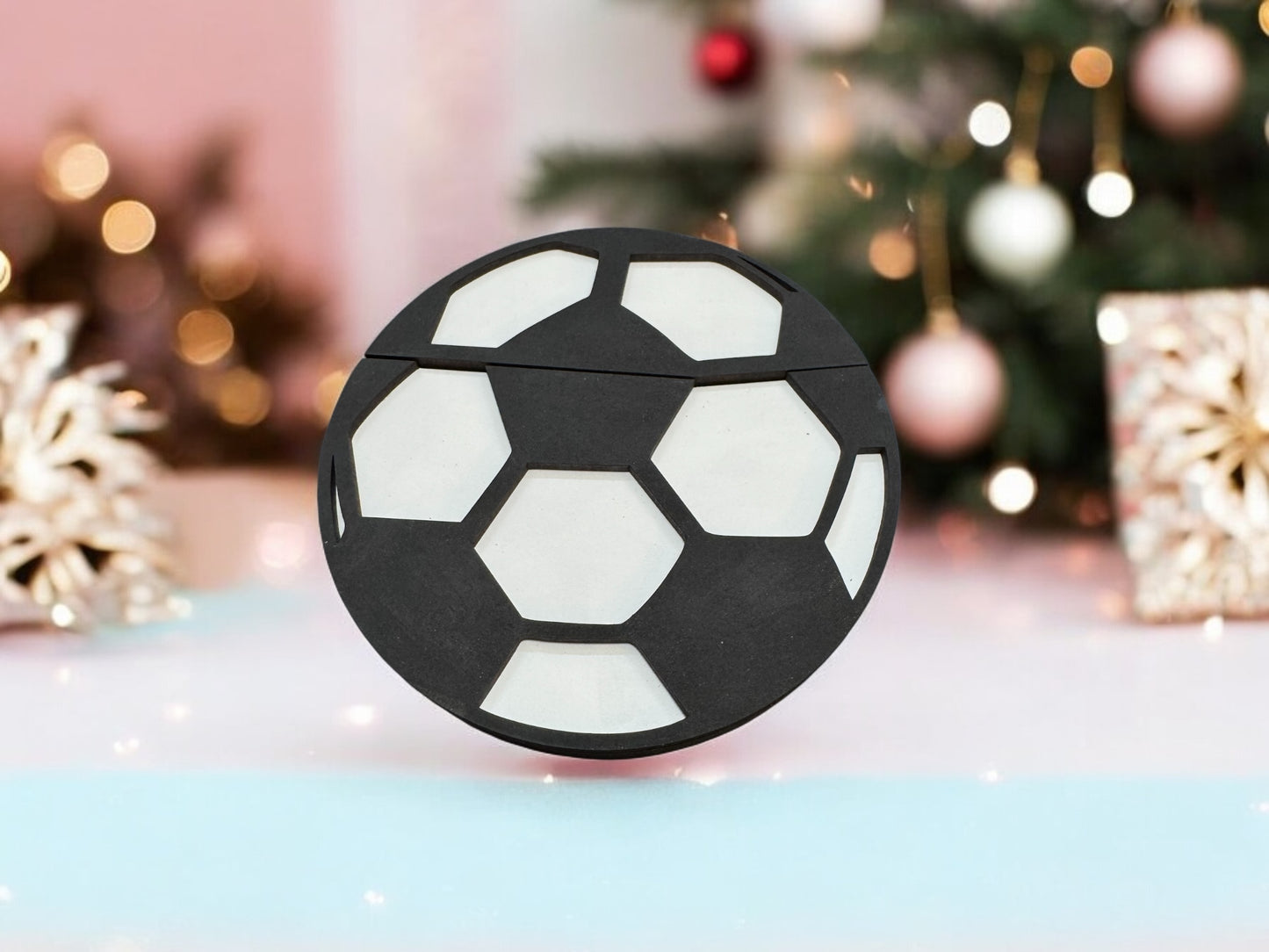 Wooden Soccer Ball Gift Card Holder