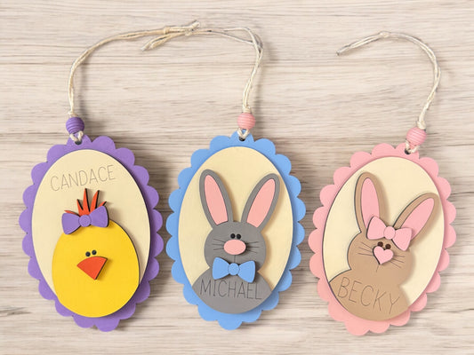Personalized Custom Easter Basket Name Tags