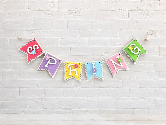 Spring Bunting Banner Sign